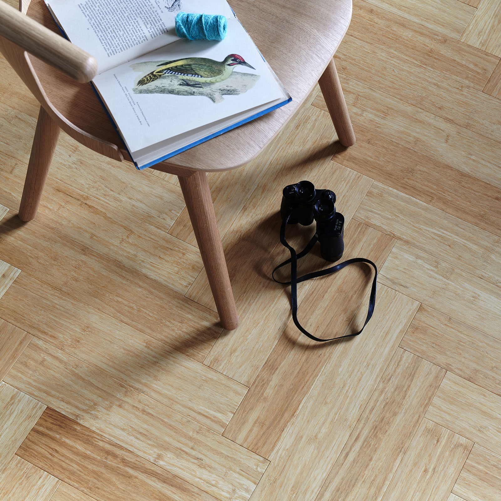 Oxwich Herringbone Natural Stand Bamboo